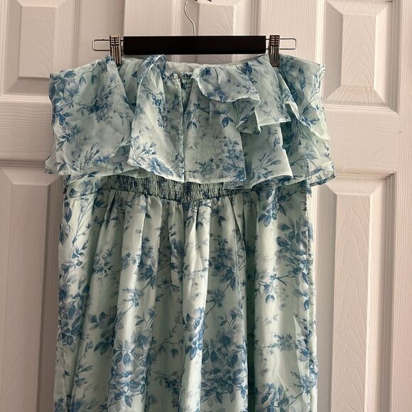 American Eagle Outfitters Strapless Ruffle Jumpsuit in size XL - Picture 9 of 15